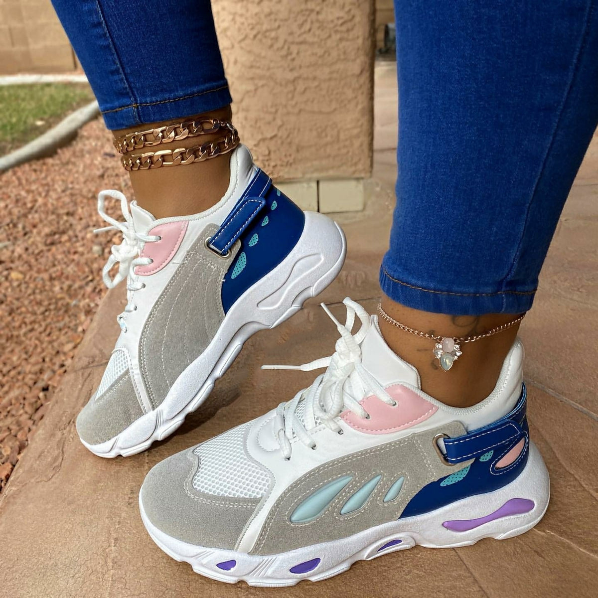 (GIA) BLUE SNEAKER - thetrendygurl