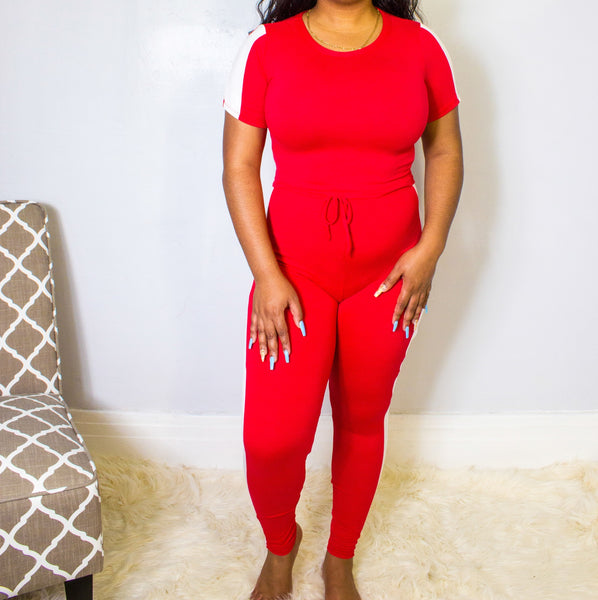 JUST LOUNGING SET (RED)