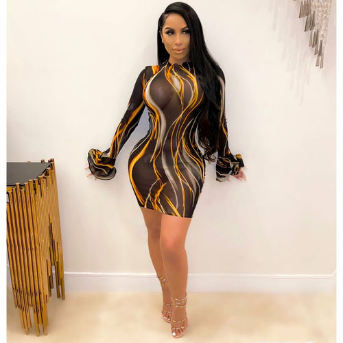 DOUBLE OR NOTHING (GOLD) DRESS
