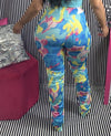 TROPICAL BABE RUCHED PANTS
