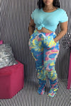 TROPICAL BABE RUCHED PANTS