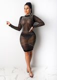 DAZZLE IN THE NIGHT (BROWN) DRESS - thetrendygurl